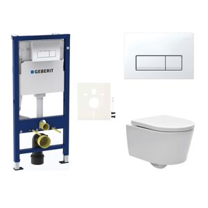 Cenovo zvýhodnený závesný WC set Geberit do ľahkých stien / predstenová montáž + WC SAT Brevis SIKOGESBRED50