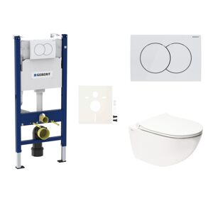 Cenovo zvýhodnený závesný WC set Geberit do ľahkých stien / predstenová montáž + WC SAT Infinitio SIKOGESINFD01