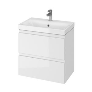Kúpeľňová skrinka s umývadlom Cersanit Dormo 60x37,5x62 cm biela lesk SIKONCMO004BL