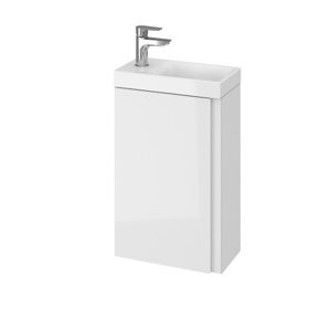 Kúpeľňová skrinka s umývadlom Cersanit Dormo 40x21,5x64 cm biela lesk SIKONCMO014BL