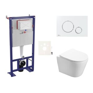 Cenovo zvýhodnený závesný WC set SAT do ľahkých stien / predstenová montáž + WC SAT Infinitio SIKOSSIN76K