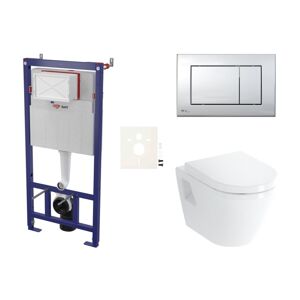 Cenovo zvýhodnený závesný WC set SAT do ľahkých stien / predstenová montáž + WC VitrA Integra SIKOSSINTBO21K
