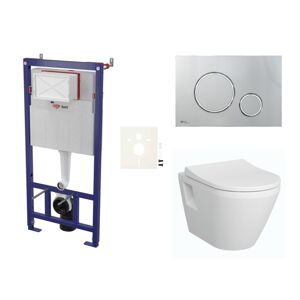Cenovo zvýhodnený závesný WC set SAT do ľahkých stien / predstenová montáž + WC VitrA Integra SIKOSSINTRE71K