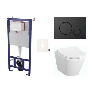 Cenovo zvýhodnený závesný WC set SAT do ľahkých stien / predstenová montáž + WC VitrA Integra SIKOSSINTRESU68K