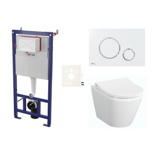 Cenovo zvýhodnený závesný WC set SAT do ľahkých stien / predstenová montáž + WC VitrA Integra SIKOSSINTRESU70K