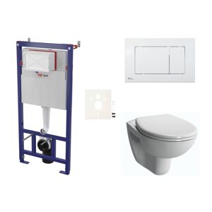 Cenovo zvýhodnený závesný WC set SAT do ľahkých stien / predstenová montáž + WC VitrA Normus SIKOSSNOR20K