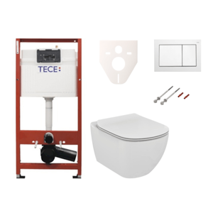 Cenovo zvýhodnený závesný WC set TECE do ľahkých stien / predstenová montáž + WC Ideal Standard Tesi SIKOTSE0