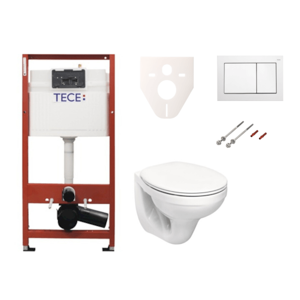 Závesný set WC Kolo Nova Pro + modul TECE s tlačidlom TECEbase (biela) SIKOTSK0
