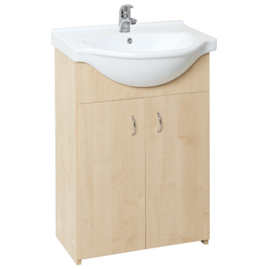 Kúpeľňová skrinka s umývadlom Multi Simple 55,5x42,4 cm breza SIMPLE55BR