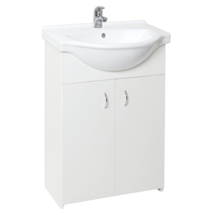 Kúpeľňová skrinka s umývadlom Multi Simple 55,5x42,4 cm biela SIMPLE55WH