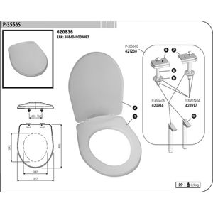 WC doska Multi thermoplast biela 620836