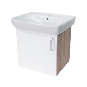 Kúpeľňová skrinka s umývadlom Naturel Vario Dekor 60x46 cm biela VARIO60DBBL