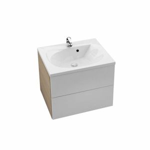 Kúpeľňová skrinka pod umývadlo Ravak Rosa 76x49 cm cappuccino/biela X000001295
