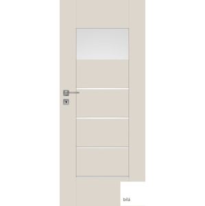 Interiérové dvere NATUREL Evan1, 80 cm, biele, lak, ľavé, WC, EVAN180L