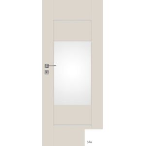 Interiérové dvere NATUREL Evan4, 80 cm, biele, lak, ľavé, WC, EVAN480L