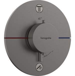 Vaňová batéria Hansgrohe ShowerSelect Comfort S bez podomietkového telesa kartáčovaný čierny chróm 15556340