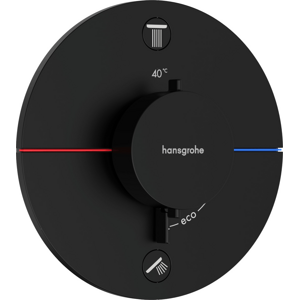 Vaňová batéria Hansgrohe ShowerSelect Comfort S bez podomietkového telesa matná čierna 15556670