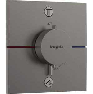 Vaňová batéria Hansgrohe ShowerSelect Comfort E bez podomietkového telesa kartáčovaný čierny chróm 15572340