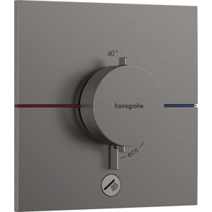 Sprchová batéria Hansgrohe ShowerSelect Comfort E bez podomietkového telesa kartáčovaný čierny chróm 15575340