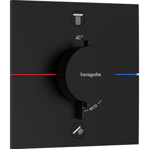 Vaňová batéria Hansgrohe ShowerSelect Comfort E bez podomietkového telesa matná čierna 15578670
