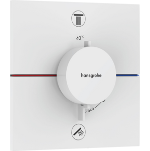 Vaňová batéria Hansgrohe ShowerSelect Comfort E bez podomietkového telesa matná biela 15578700
