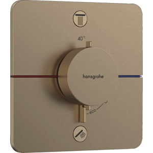 Vaňová batéria Hansgrohe ShowerSelect Comfort Q bez podomietkového telesa kartáčovaný bronz 15583140