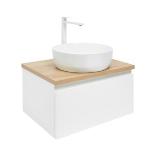 Kúpeľňová skrinka s umývadlom SAT B-Way 59x30x45 cm biely lesk BWAY60WDOAKU2B
