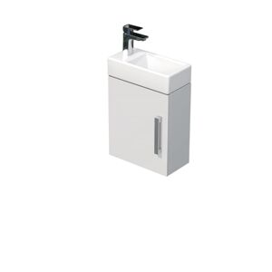Kúpeľňová skrinka s umývadlom SAT Cube Way 40x47,5x20 cm biela lesk CUBE320401DBL