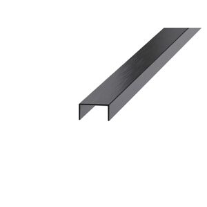 Lišta Eviso dekoračná čierna kartáčovaná v tvare "U" 270 cm nerez EXBL0001