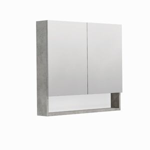 Zrkadlová skrinka SAT Cubeway 14x72 cm lamino betón GALCU80BE