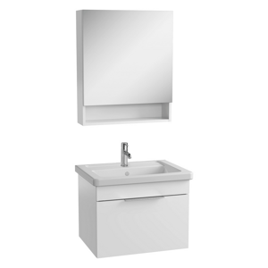 Kúpeľňová skrinka s umývadlom Vitra Mia 65x50x43 cm biela lesk 10149