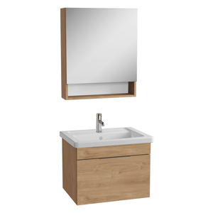 Kúpeľňová skrinka s umývadlom Vitra Mia 85x50x43 cm zlatý dub mat 10149