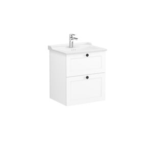 Kúpeľňová skrinka s umývadlom Vitra Root 60x67x46 cm biela mat ROOTC60WINTC