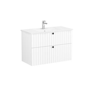 Kúpeľňová skrinka s umývadlom Vitra Root 100x67x46 cm biela mat ROOTG100WINTS