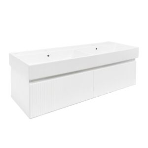 Kúpeľňová skrinka s umývadlom SAT Evolution 118x30x44,8 cm biela matná SATEVO120WMU2