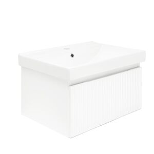 Kúpeľňová skrinka pod umývadlo SAT Evolution 58x30x44,8 cm biela matná SATEVO60WMU1