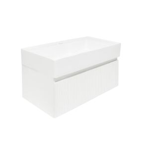 Kúpeľňová skrinka s umývadlom SAT Evolution 78x30x44,8 cm biela matná SATEVO80WMU2