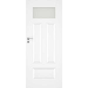 Interiérové dvere NATUREL Nestra4, 60 cm, biele, lak, pravé, WC, NESTRA460P